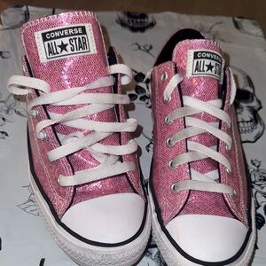 Converse Pink Sequin Sneakers